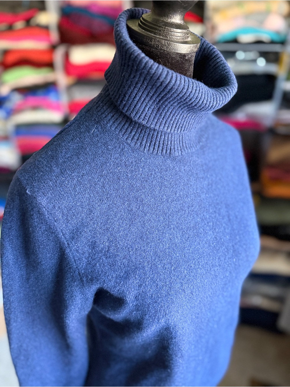 Navy Blue Turtleneck Sweater